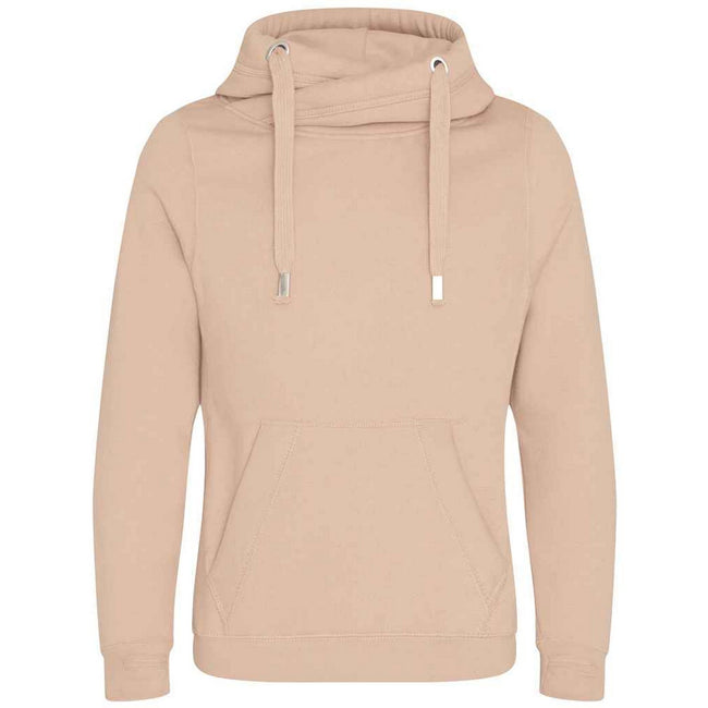 Nude - Back - Awdis Unisex Adult Crossover Collar Hoodie