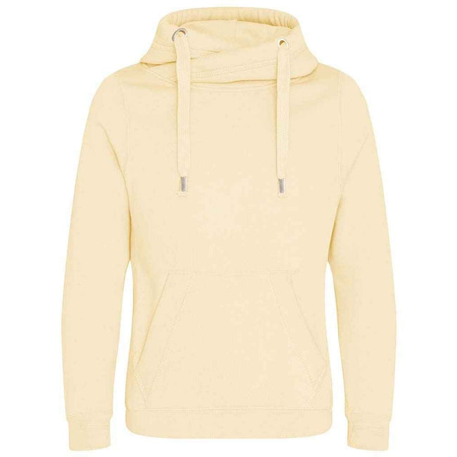 Vanilla - Front - Awdis Unisex Adult Crossover Collar Hoodie