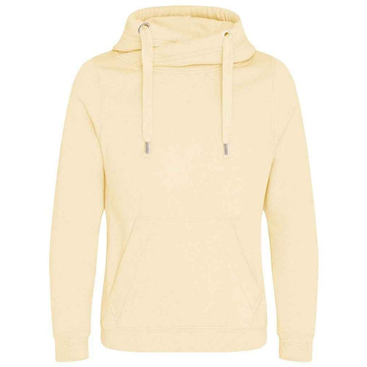 Vanilla - Front - Awdis Unisex Adult Crossover Collar Hoodie
