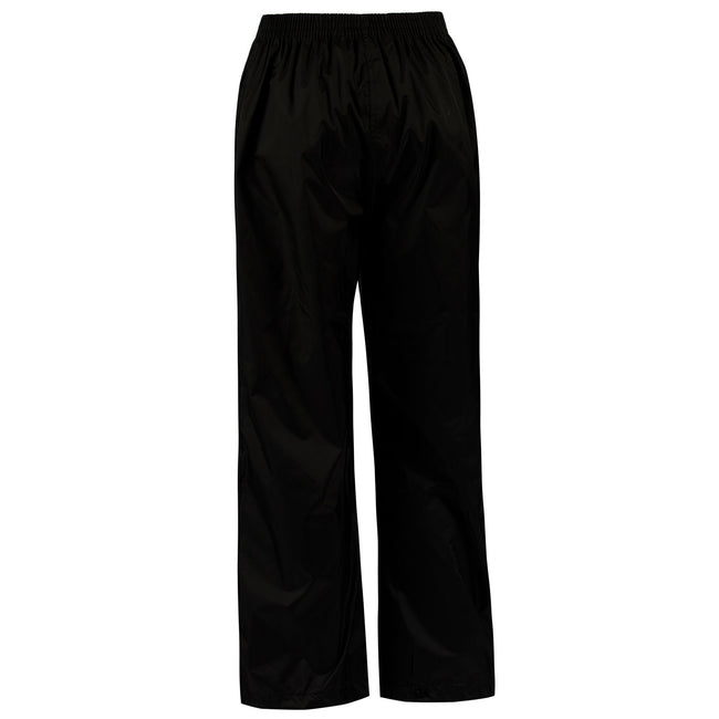 Black - Back - Regatta Childrens-Kids Packaway Over Trousers