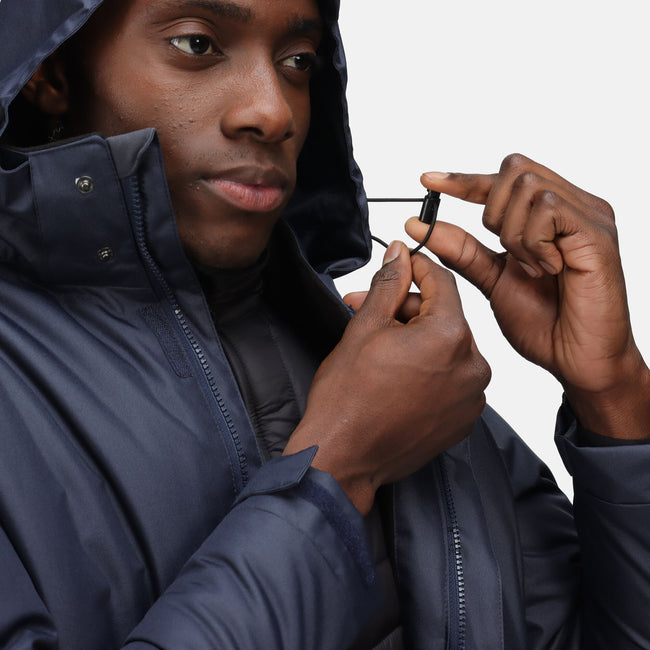 Navy - Close up - Regatta Mens Blockade Waterproof Jacket