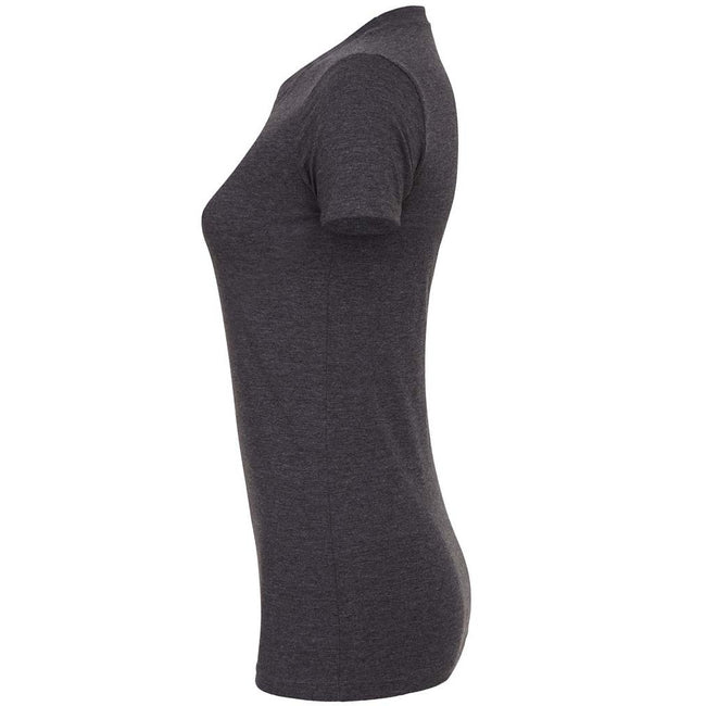 Dark Heather Grey - Side - Bella + Canvas Womens-Ladies CVC Relaxed Fit T-Shirt