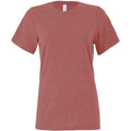 Heather Mauve - Front - Bella + Canvas Womens-Ladies CVC Relaxed Fit T-Shirt