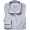 Silver Grey - Front - Brook Taverner Womens-Ladies Mirabel Striped Oxford Stretch Shirt