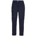 Dark Navy - Front - Craghoppers Womens-Ladies Expert Kiwi Convertible Cargo Trousers