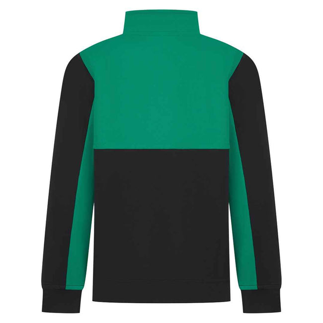Black-Emerald - Back - Finden & Hales Childrens-Kids Quarter Zip Fleece Top