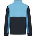 Navy-Sky Blue - Back - Finden & Hales Childrens-Kids Quarter Zip Fleece Top