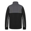 Black-Gunmetal Grey - Back - Finden & Hales Childrens-Kids Quarter Zip Fleece Top