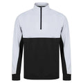 Black-White - Front - Finden & Hales Childrens-Kids Quarter Zip Fleece Top