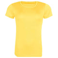 Sun Yellow - Front - Awdis Womens-Ladies Cool Recycled T-Shirt