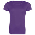 Purple - Front - Awdis Womens-Ladies Cool Recycled T-Shirt