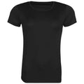 Jet Black - Front - Awdis Womens-Ladies Cool Recycled T-Shirt
