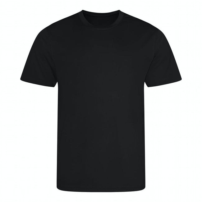 Jet Black - Front - AWDis Cool Unisex Adult Recycled T-Shirt