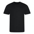 Jet Black - Front - AWDis Cool Unisex Adult Recycled T-Shirt