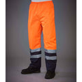 Orange-Navy - Back - Yoko Unisex Adult Hi-Vis Waterproof Over Trousers