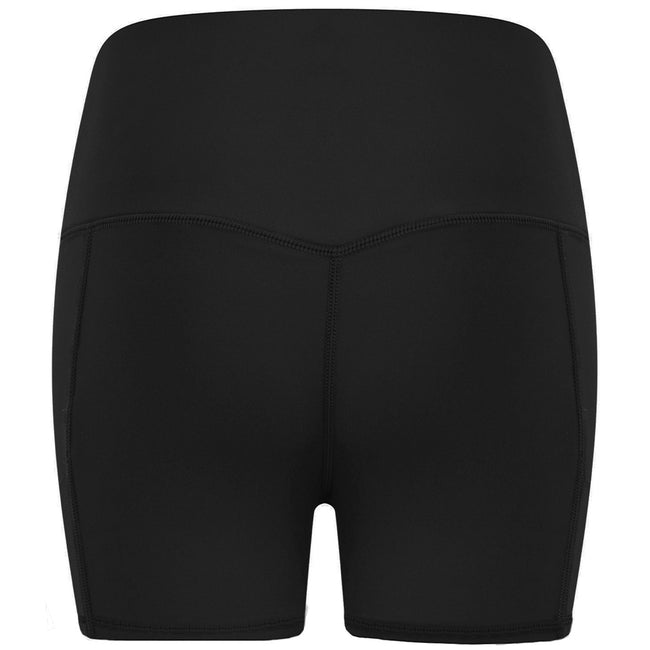 Black - Back - Tombo Womens-Ladies Pocket Shorts