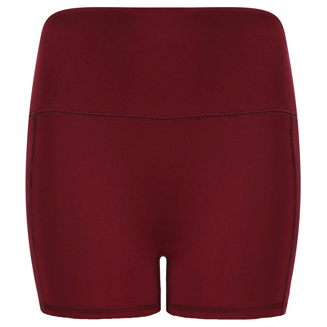 Dark Burgundy - Front - Tombo Womens-Ladies Pocket Shorts