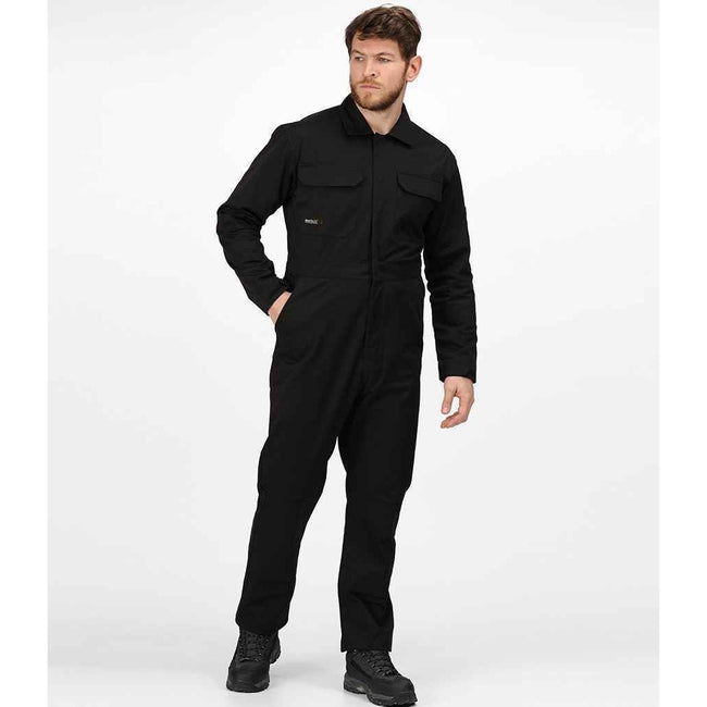 Black - Side - Regatta Mens Overalls