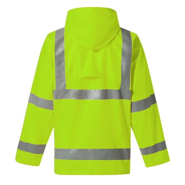 Yellow - Side - Yoko Unisex Adult Flex U-Dry Hi-Vis Jacket