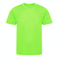 Electric Green - Front - Awdis Childrens-Kids Cool Recycled T-Shirt