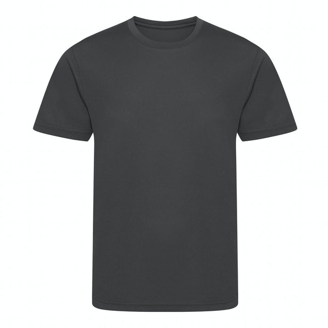 Charcoal - Front - Awdis Childrens-Kids Cool Recycled T-Shirt