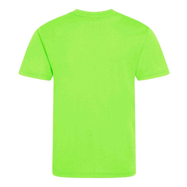 Electric Green - Back - Awdis Childrens-Kids Cool Recycled T-Shirt