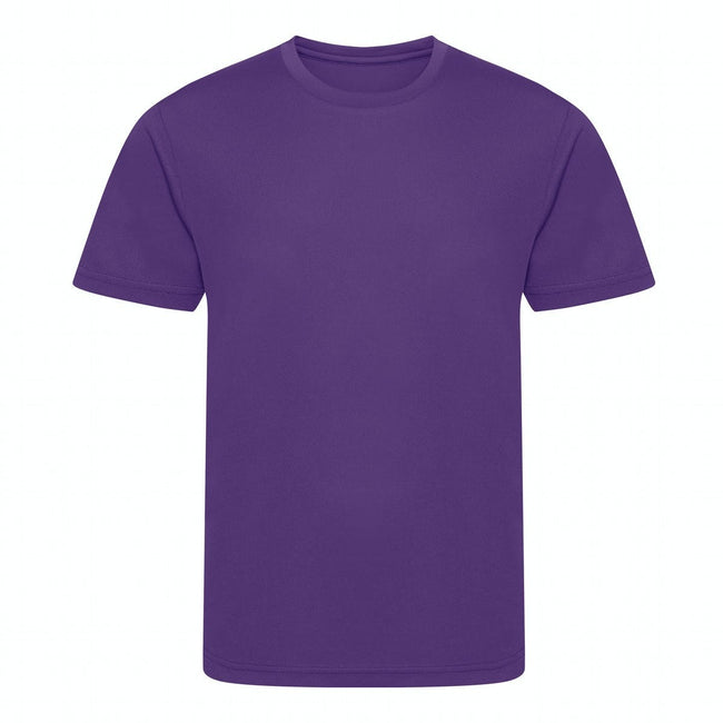 Purple - Front - Awdis Childrens-Kids Cool Recycled T-Shirt