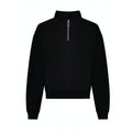 Deep Black - Front - Awdis Womens-Ladies Cropped Sweatshirt