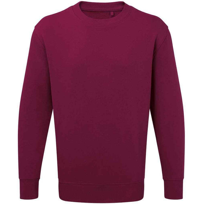 Burgundy - Front - Anthem Unisex Adult Organic Sweatshirt