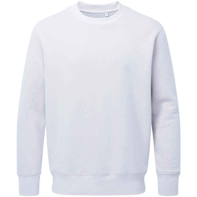 White - Front - Anthem Unisex Adult Organic Sweatshirt
