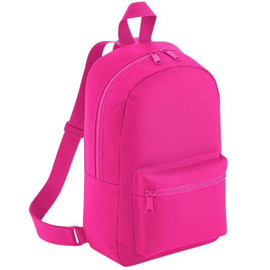 Fuchsia - Front - Bagbase Essential Fashion Mini Backpack