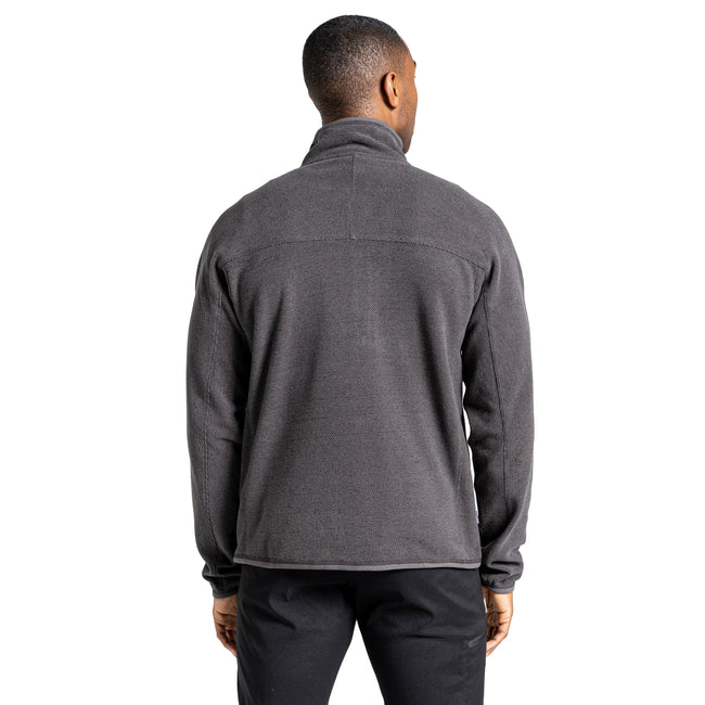 Carbon Grey Marl - Back - Craghoppers Mens Knitted Half Zip Fleece