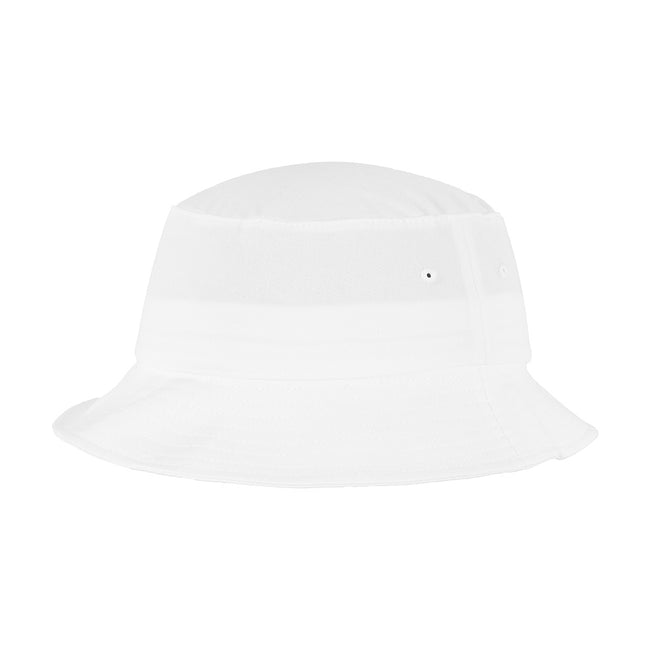 White - Front - Flexfit Cotton Twill Bucket Hat