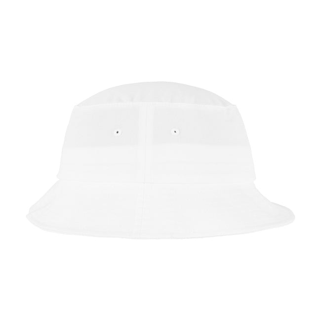 White - Back - Flexfit Cotton Twill Bucket Hat