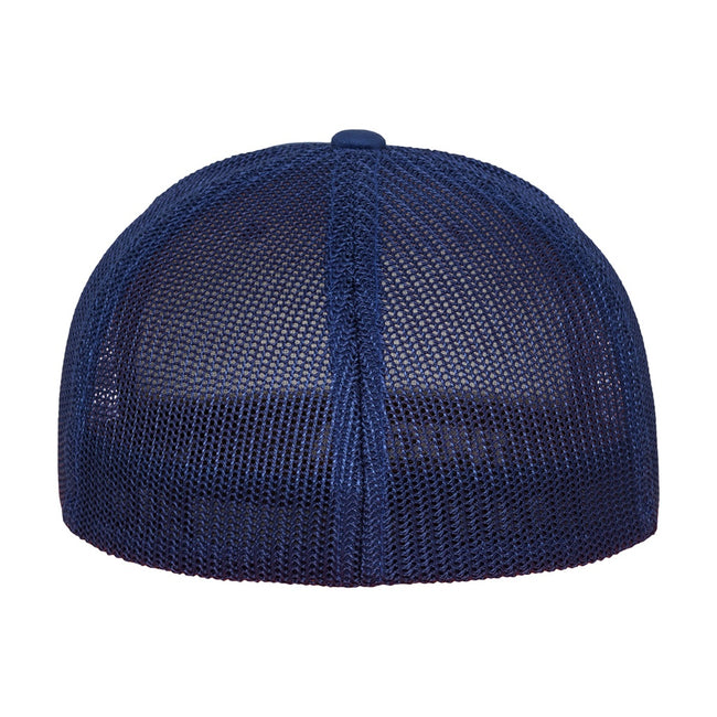 Navy - Back - Flexfit Mesh Trucker Cap