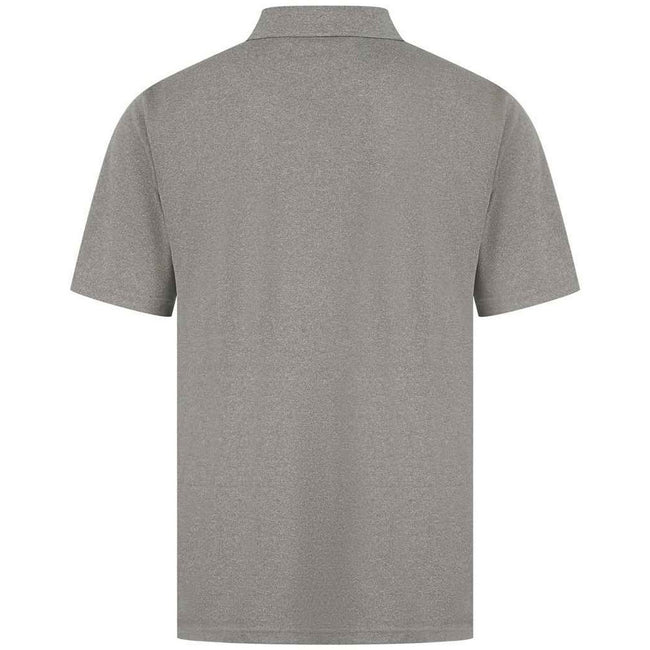 Heather Grey - Back - Henbury Mens CoolPlus Polo Shirt