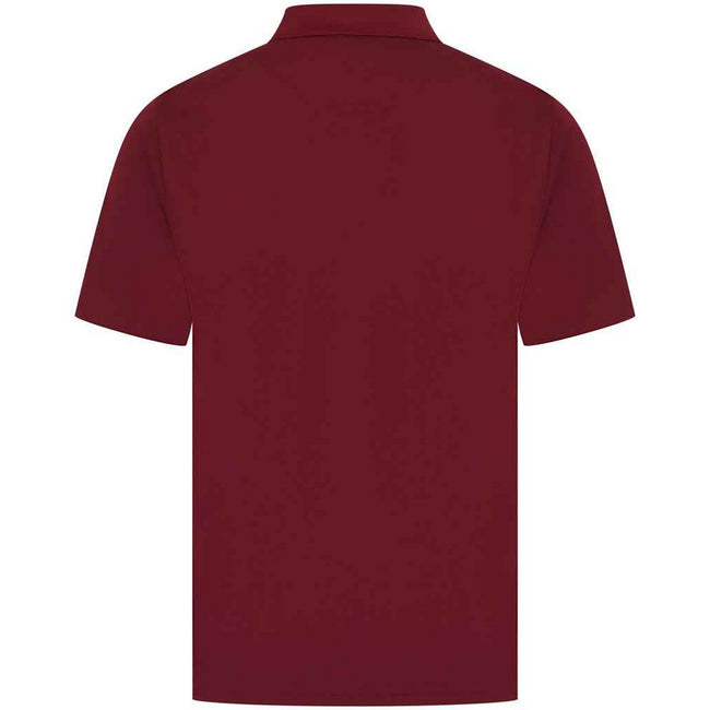 Burgundy - Back - Henbury Mens CoolPlus Polo Shirt