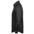 Black - Side - Tee Jays Mens Luxury Stretch Long-Sleeved Shirt