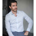White - Back - Tee Jays Mens Luxury Stretch Long-Sleeved Shirt