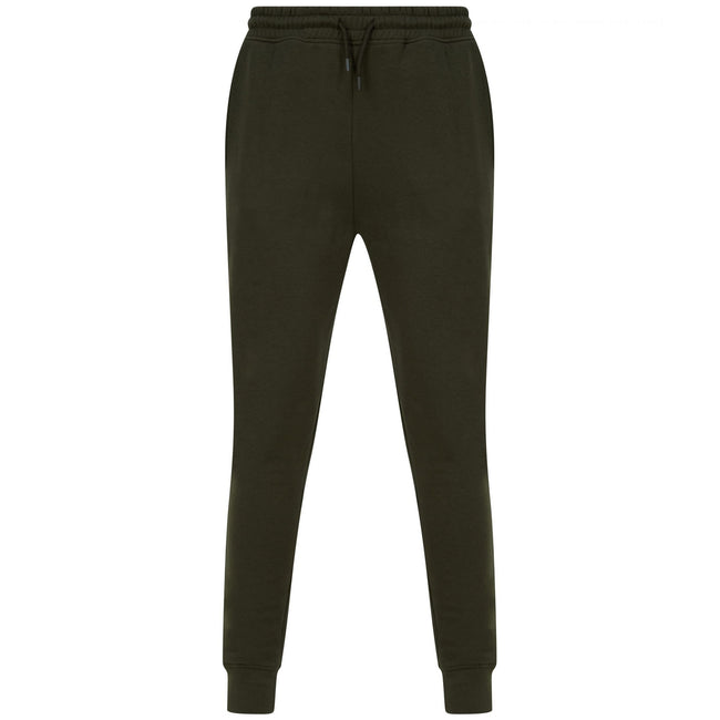 Olive Green - Front - Tombo Unisex Adult Athleisure Jogging Bottoms