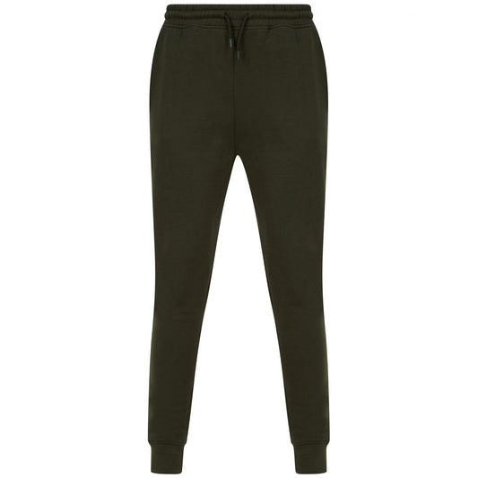 Olive Green - Front - Tombo Unisex Adult Athleisure Jogging Bottoms