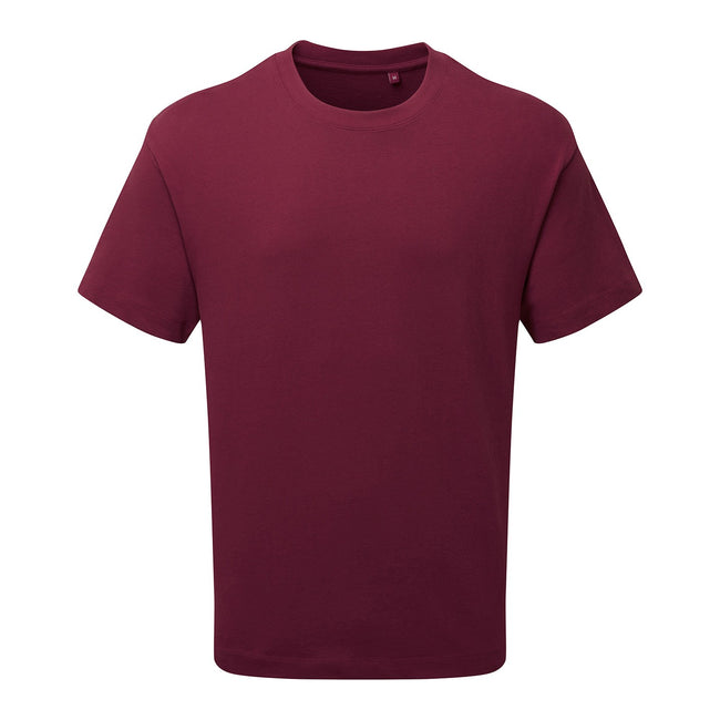 Burgundy - Front - Anthem Unisex Adult Heavyweight T-Shirt