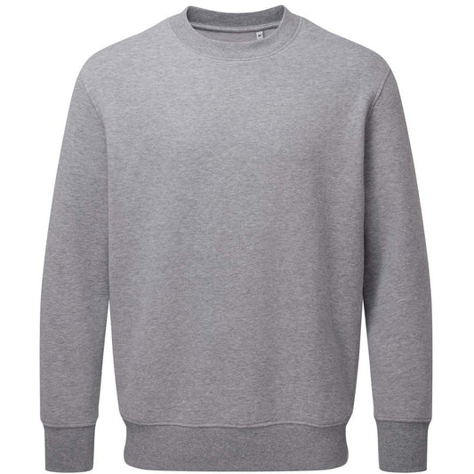 Grey Marl - Front - Anthem Unisex Adult Marl Organic Sweatshirt