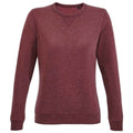 Ox Blood - Front - SOLS Womens-Ladies Sully Heathered Sweatshirt