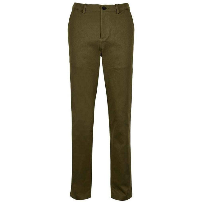 Deep Khaki - Front - NEOBLU Mens Gustave Chinos