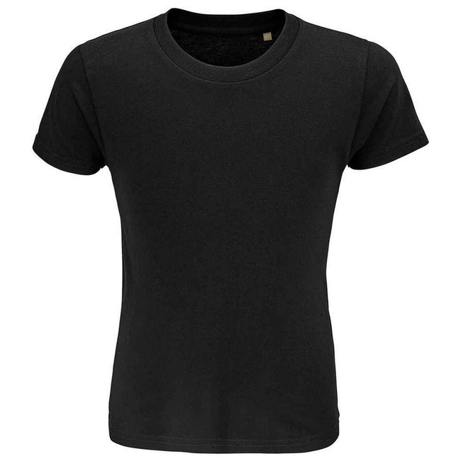 Deep Black - Front - SOLS Childrens-Kids Crusader Organic T-Shirt