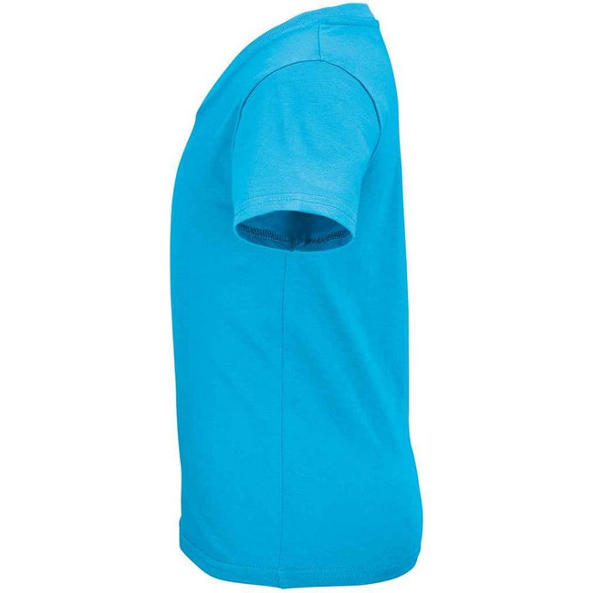 Aqua Blue - Back - SOLS Childrens-Kids Crusader Organic T-Shirt