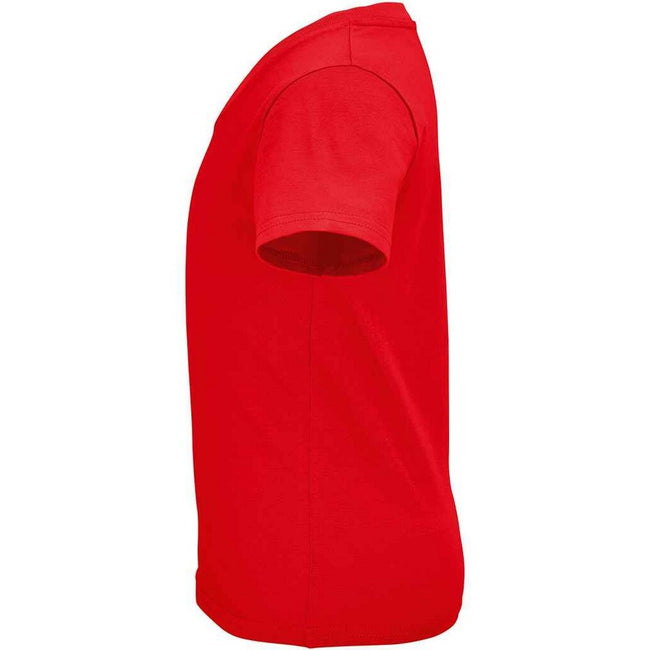 Red - Back - SOLS Childrens-Kids Crusader Organic T-Shirt