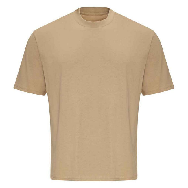 Desert Sand - Front - Awdis Unisex Adult 100 Oversized T-Shirt