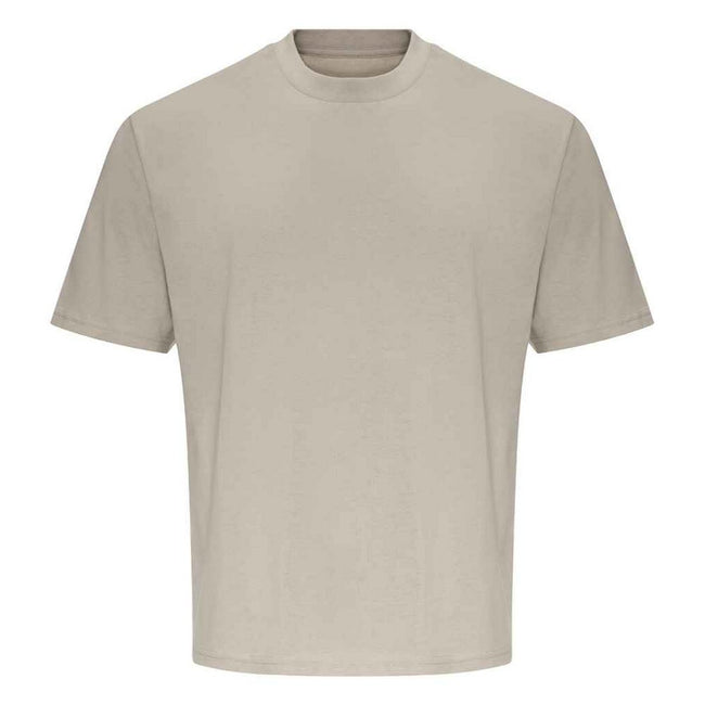 Natural Stone - Front - Awdis Unisex Adult 100 Oversized T-Shirt